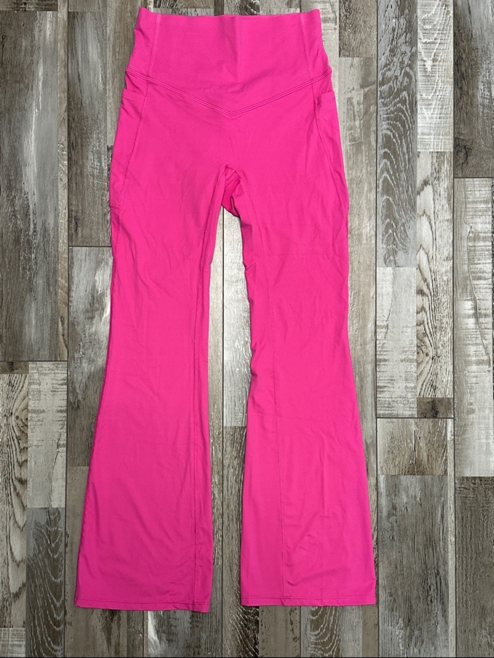 HALARA Ultra Sculpt Tummy Control Pink High-Waist Bootcut Leggings-petite length